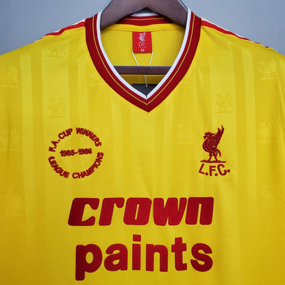Liverpool Yellow Away Kit 1985-86