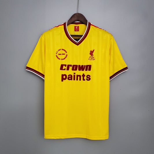 Liverpool Yellow Away Kit 1985-86